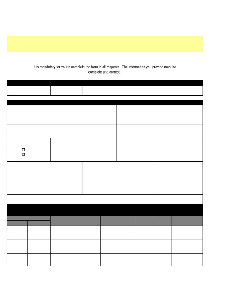 Sapient Background Check Application Form | PDF