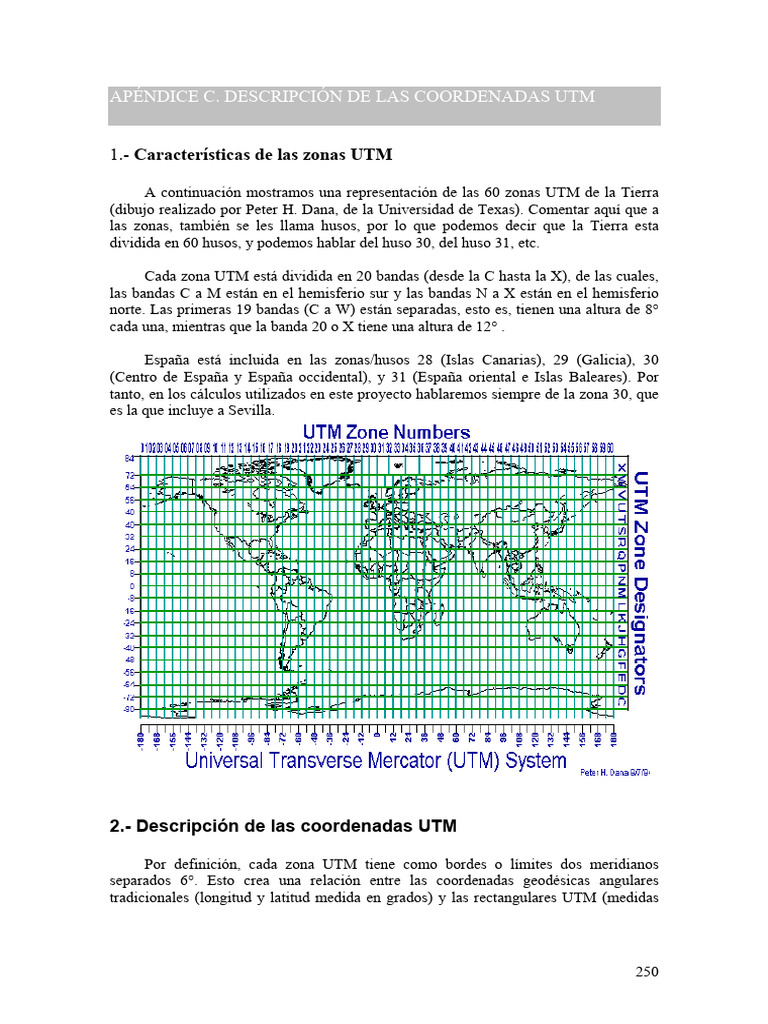 Características y Descripción de UTM | PDF | Latitud | Geografía