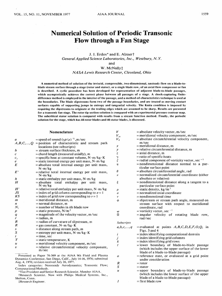 Transonic Flow Analysis in Fan Stages | PDF | Fluid Dynamics | Physics