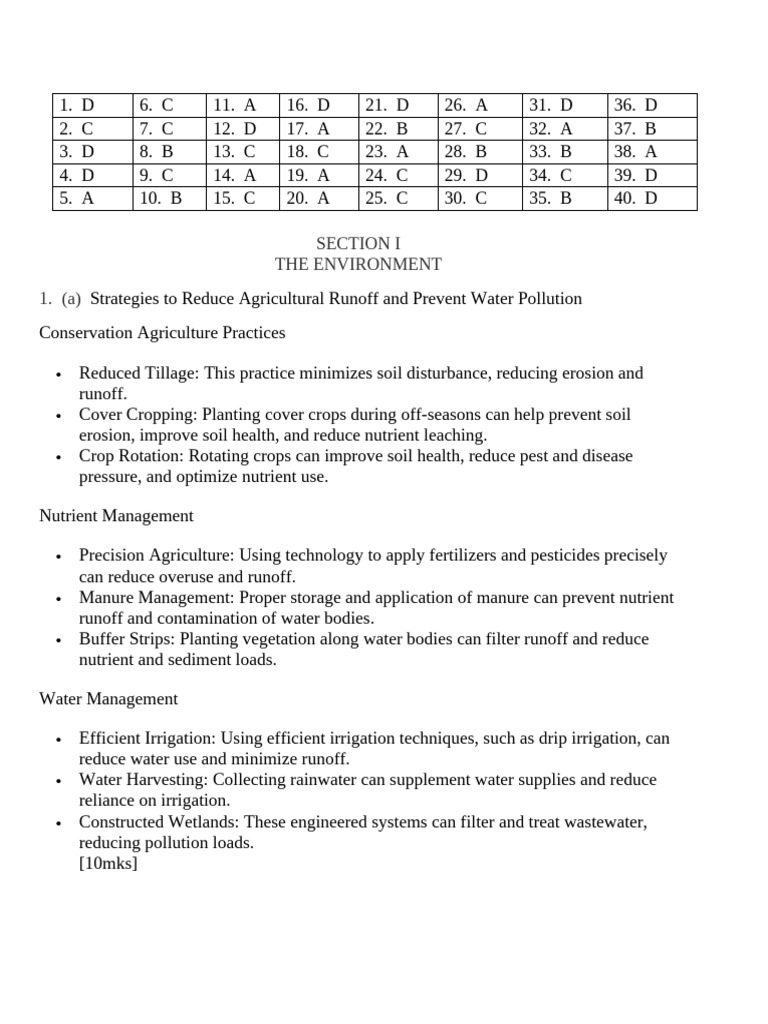 Marking Scheme Mock III | PDF | Flood | Surface Runoff