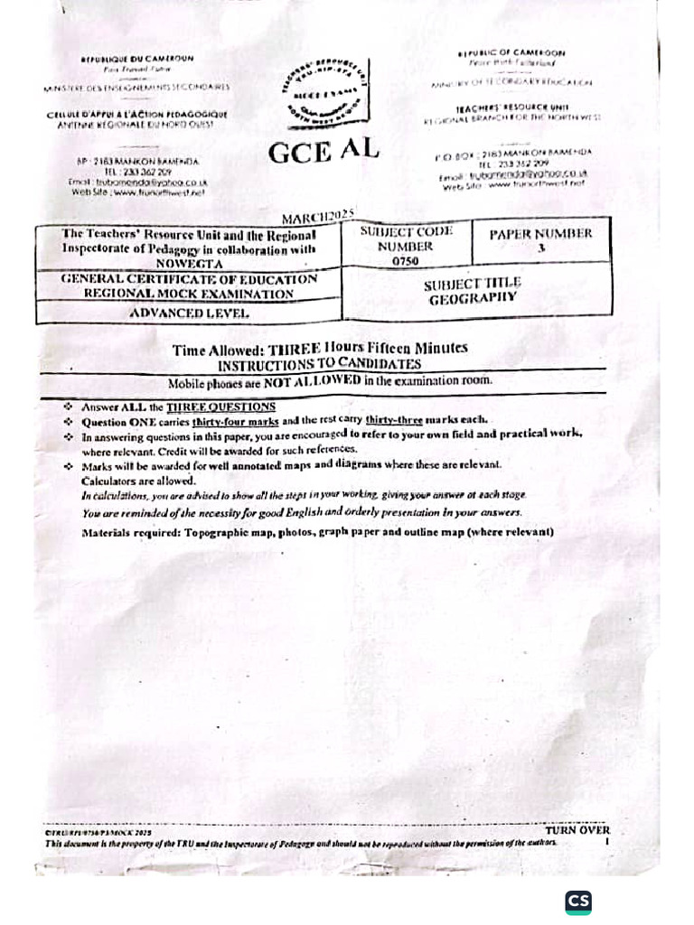 AL Geo 3 NW 2025 | PDF