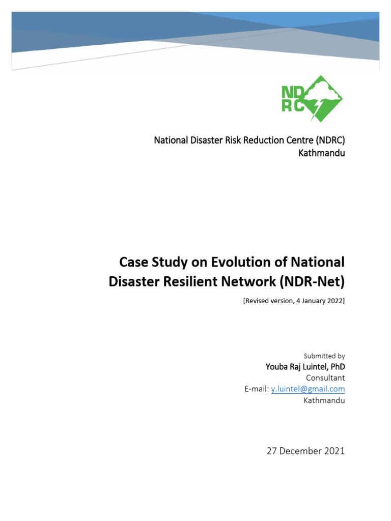 NDR-Net Evolution Nepal Case Study 2022 | PDF | Disaster Risk Reduction ...