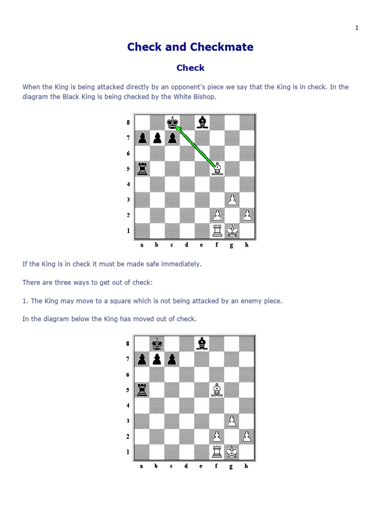 Check and Checkmate Explained | PDF