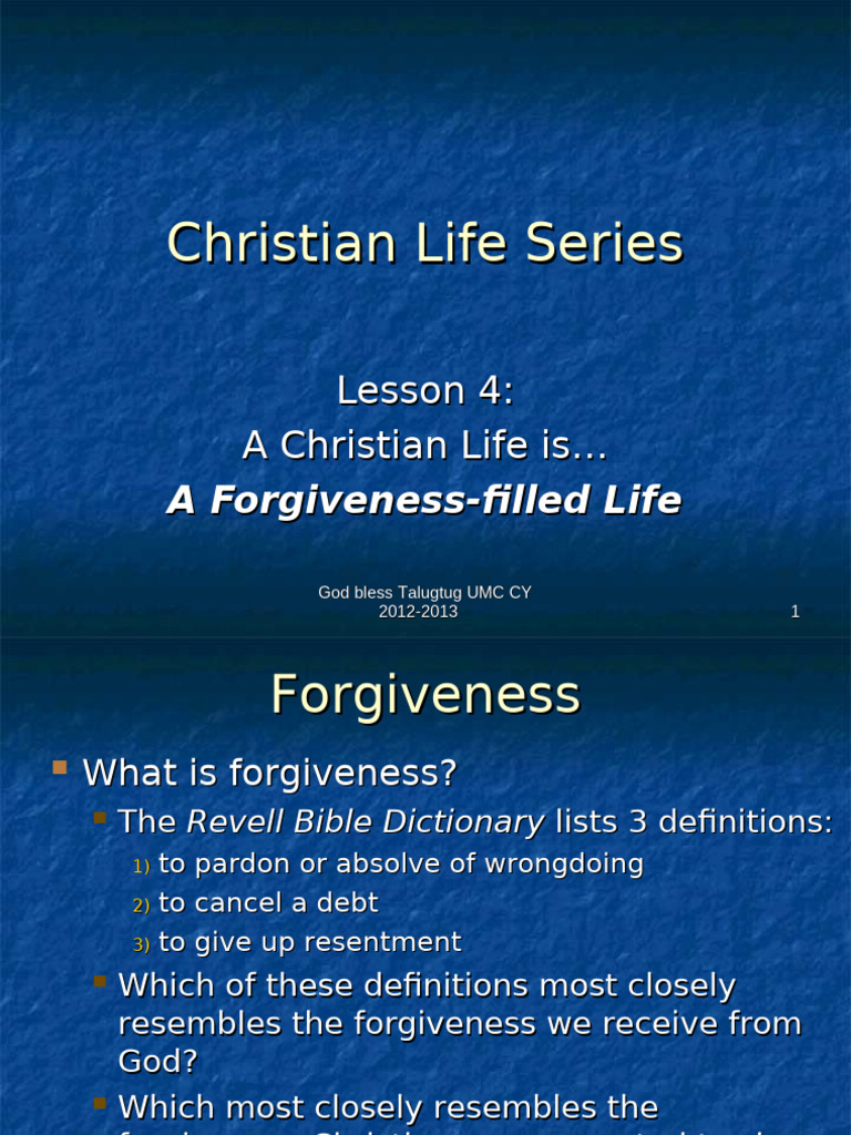 Understanding Christian Forgiveness | PDF | Forgiveness | Jesus