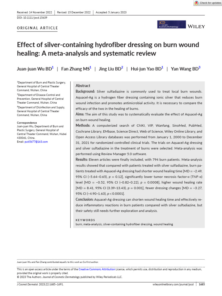 Silver Hydrofiber Dressings for Burns | PDF | Wound | Burn