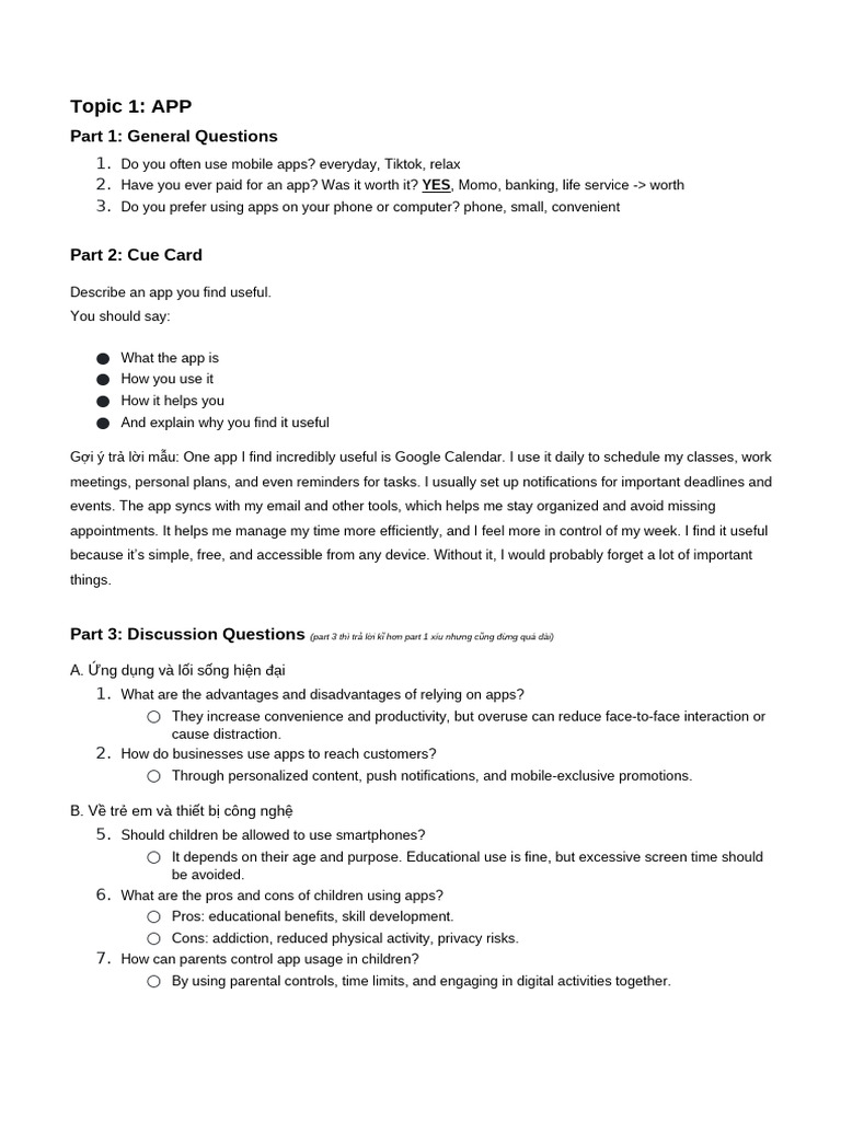 Speaking Prep 2 (Topic L ) | PDF | Mobile App | Public Speaking