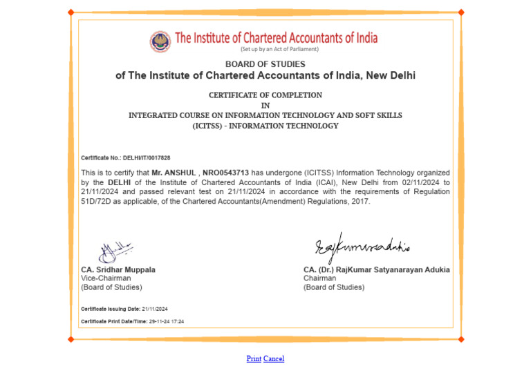 ICITSS Information Technology Certificate | PDF | Business | Technology ...