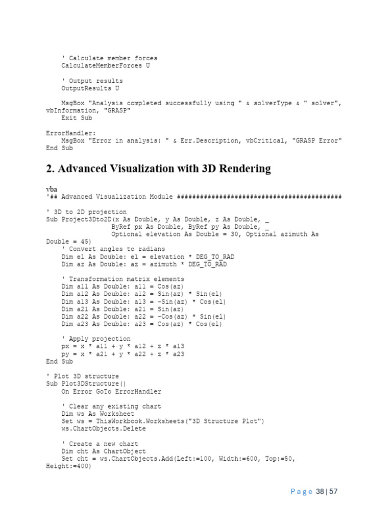 3D Visualization and Analysis in VBA | PDF