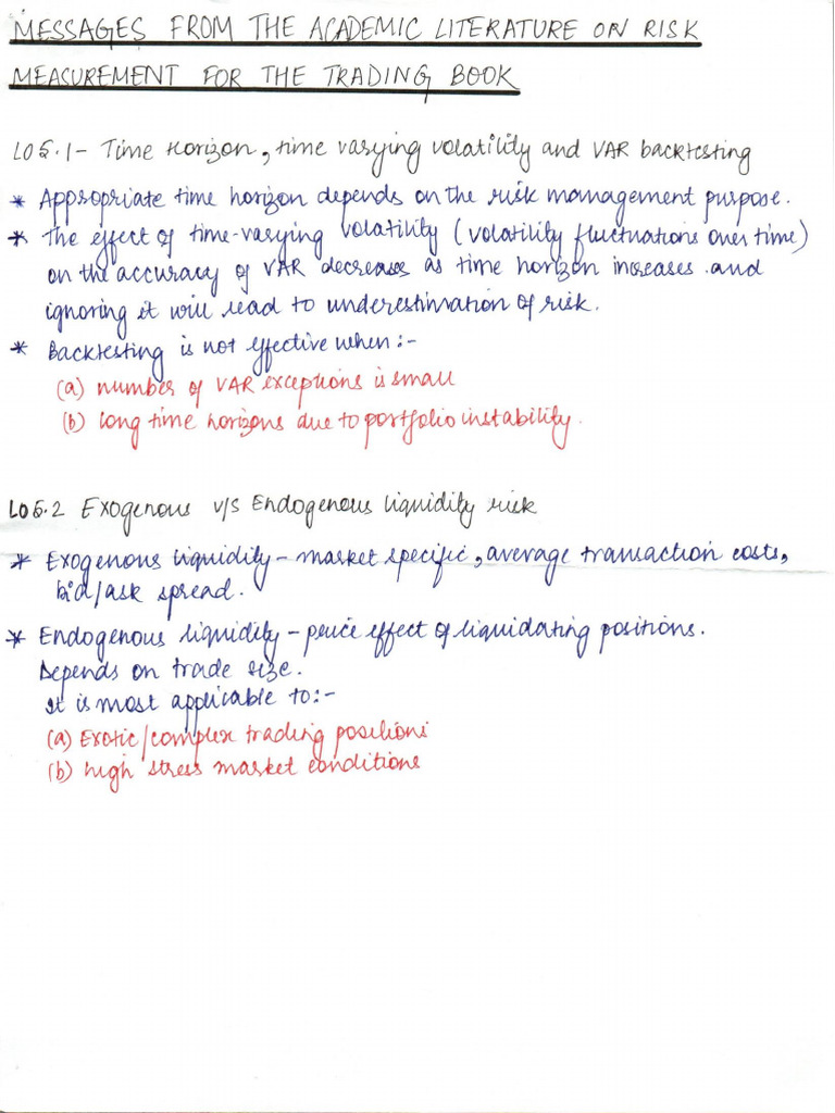 5.messages From The Academic Literature On Risk Measurement For | PDF