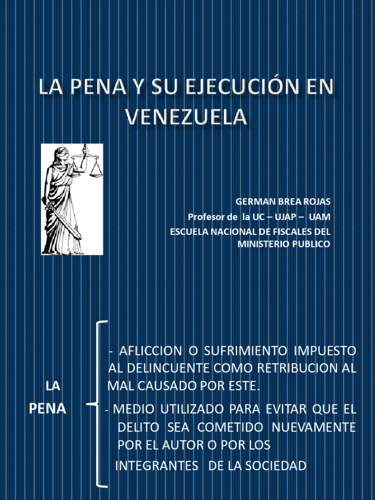 Ejecución y cómputo de penas en Venezuela | PDF | Castigos | Pena capital