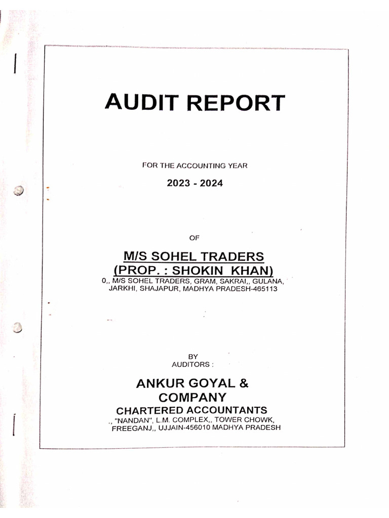 Sohel Traders Audit 23-24 | PDF