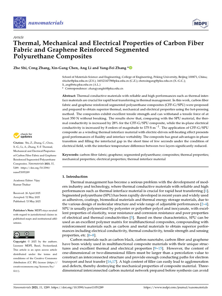 Electrical Properties of Carbon Fiber Composites | PDF | Composite ...
