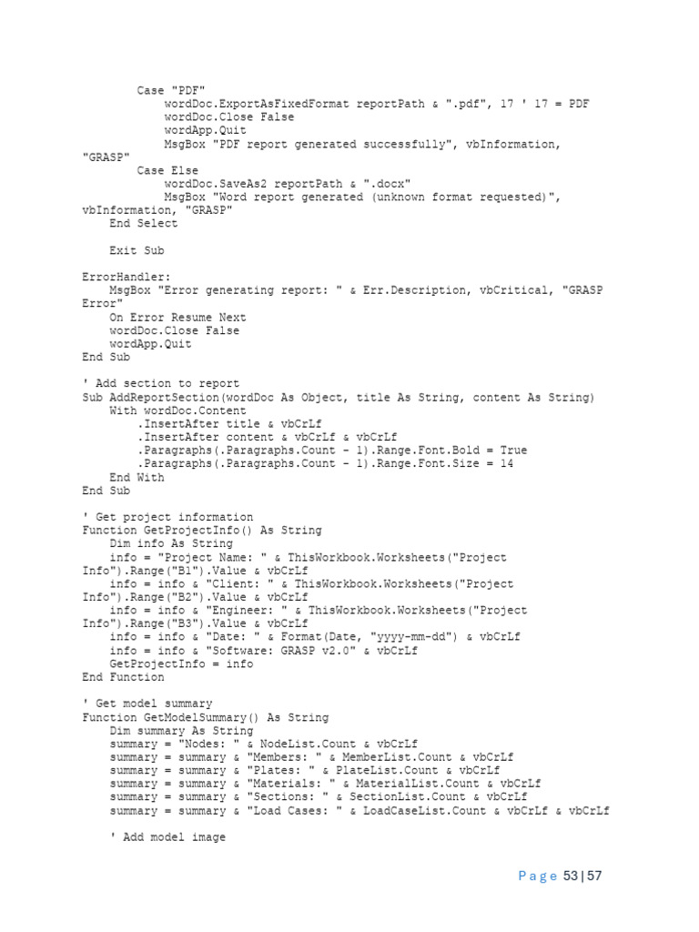 Generate PDF and Word Reports in GRASP | PDF