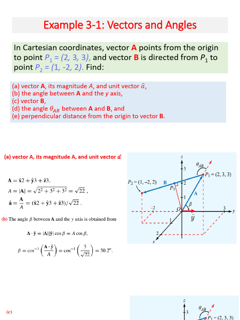 Full Examples From Lec 1 To 5 | PDF | Euclidean Vector | Electric Field