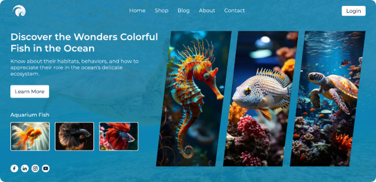 Tropical Fish Website Template | PDF