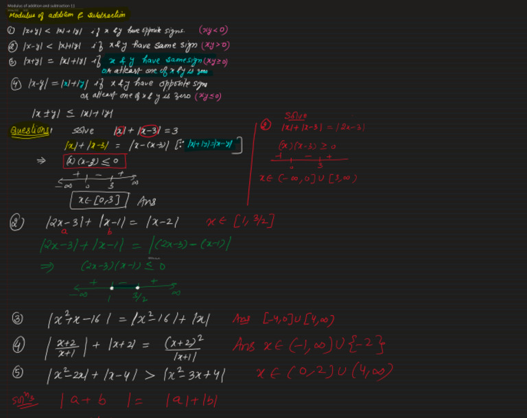 Modulus of Addition and Subtrac | PDF