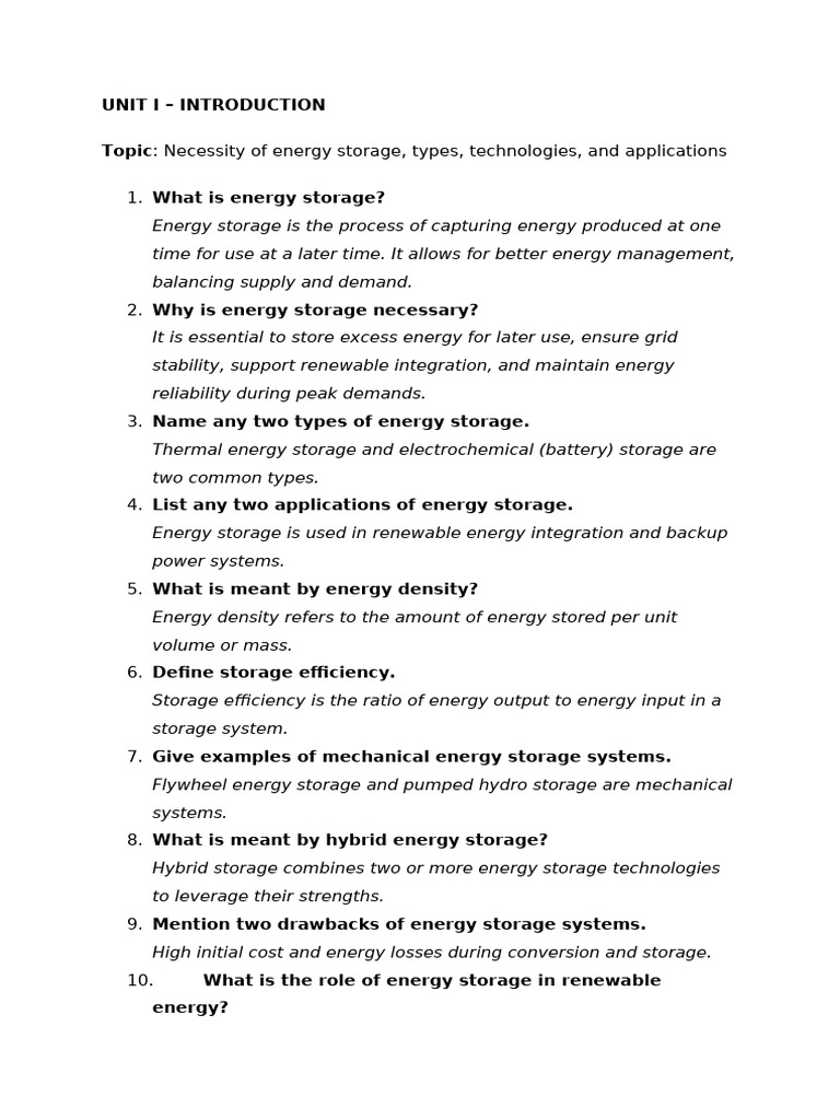 Energy Storage Technologies | PDF | Energy Storage | Fuel Cell