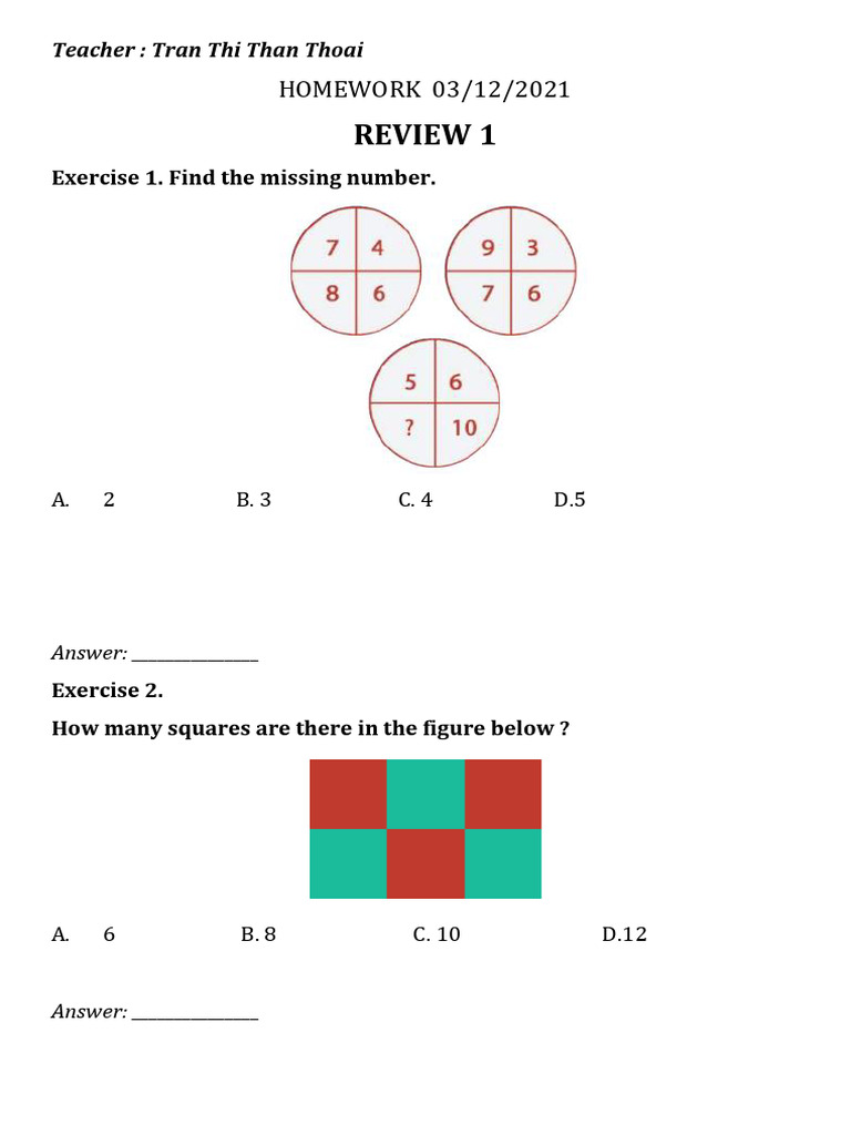 Math Homework Exercises and Solutions | PDF