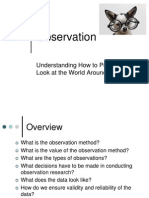 Observation -- Student Copy