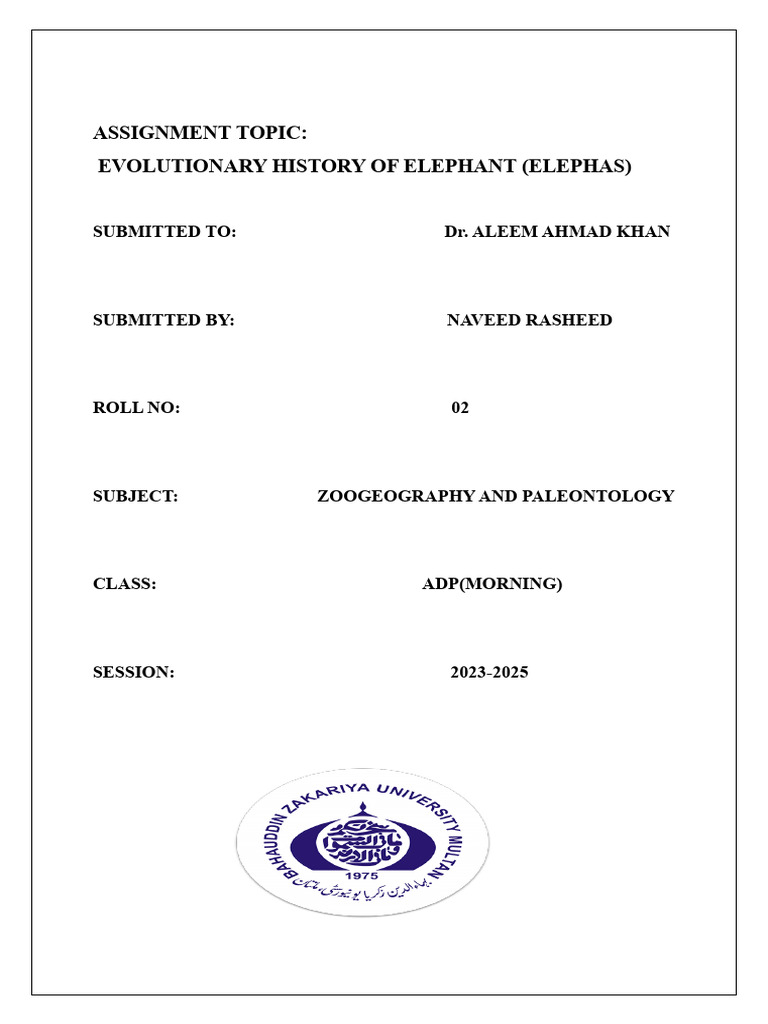Evolution of Elephants (Genus Elephas) | PDF | Elephant