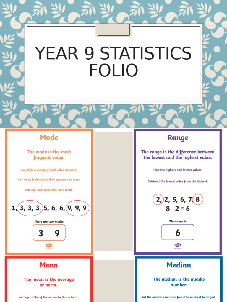 Year 9 Statistics Folio | PDF