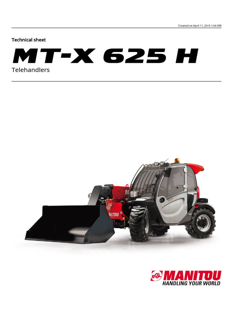 Brosur Manitou Telehandler MT-X 625 | PDF | Automotive Industry ...