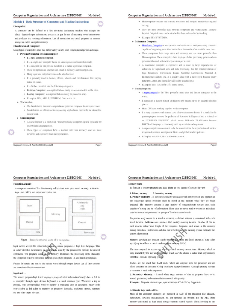 Computer Basics: Types & Functions | PDF | Computer Data Storage ...