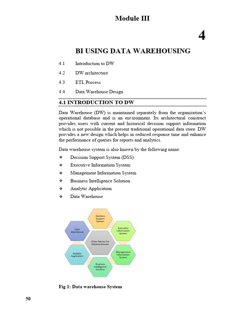 Data Warehousing Fundamentals and Architecture | PDF | Data Warehouse ...