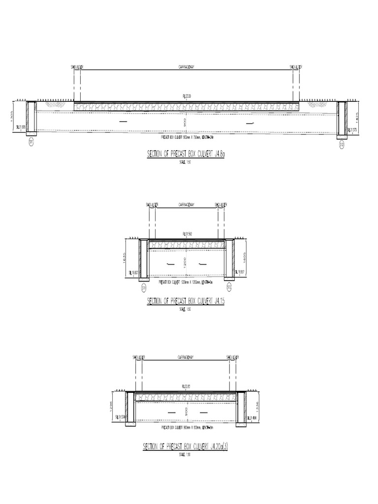 Crossection of Box Culvert | PDF