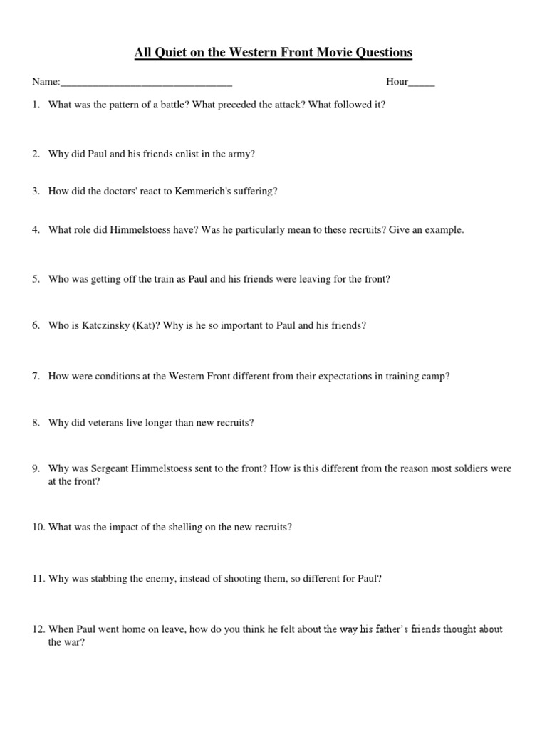 all-quiet-on-the-western-front-movie-questions-pdf-western-front-world-war-i-military