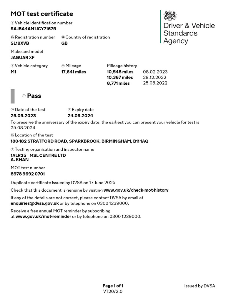 Mot Test 897896920701 | PDF