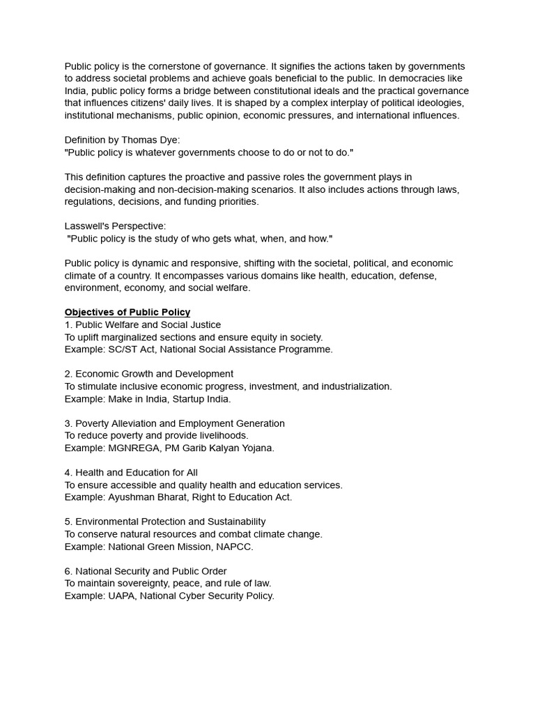 Understanding Public Policy Dynamics | PDF | Policy | Evaluation