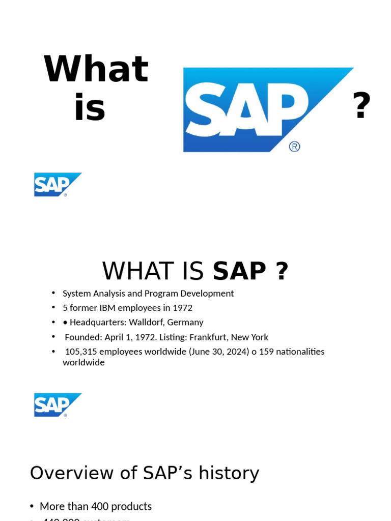 SAP Intruduction | PDF