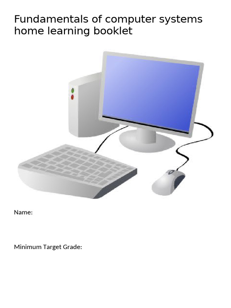 Fundamentals of Computer Systems Homework Booklet | PDF | Logic Gate ...
