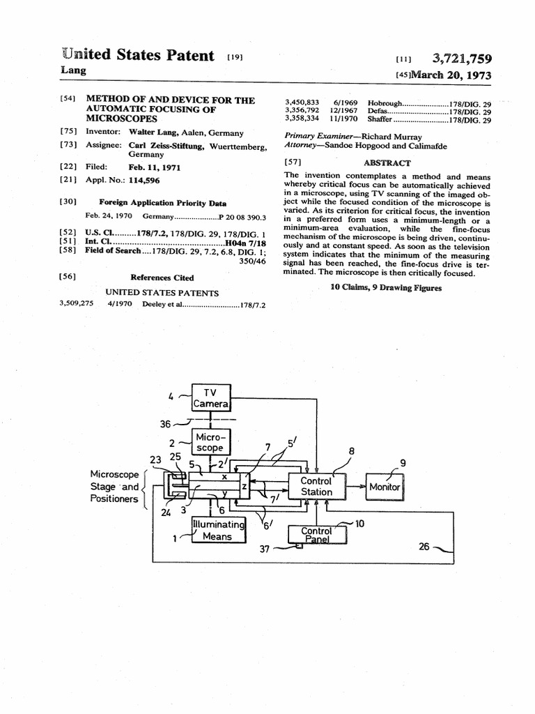Automatic Focusing Method for Microscopes | PDF | Microscope | Video