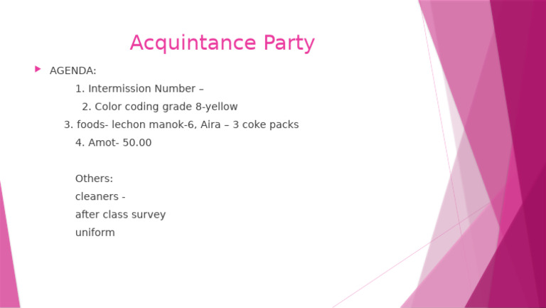 Acquintance Party | PDF