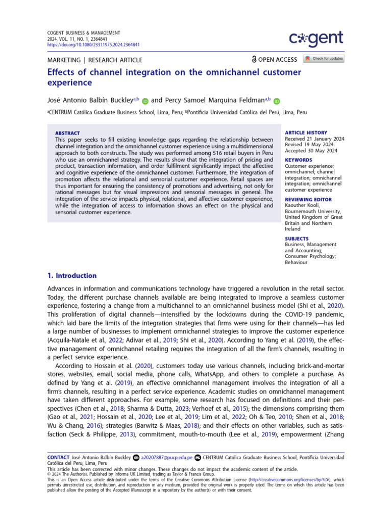 Channel Integration's Impact on Omnichannel Experience | PDF | Customer ...