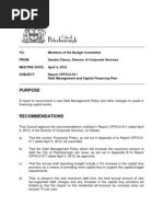Download City of Peterborough Debt Management and Capital Financing Plan by Peterborough Examiner SN88047680 doc pdf