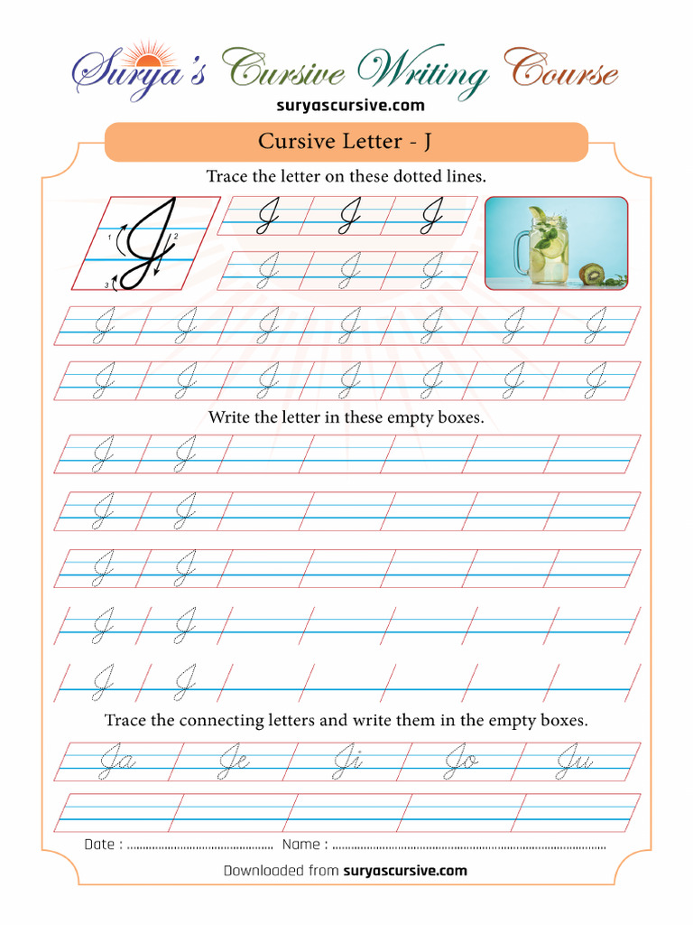 Cursive Capital Letter J | PDF