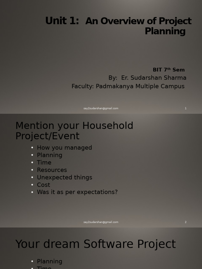 1.1 Overview of The Software Projects | PDF