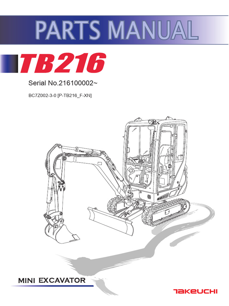 TB216 Undercarriage Parts Guide | PDF | Screw | Engine Technology