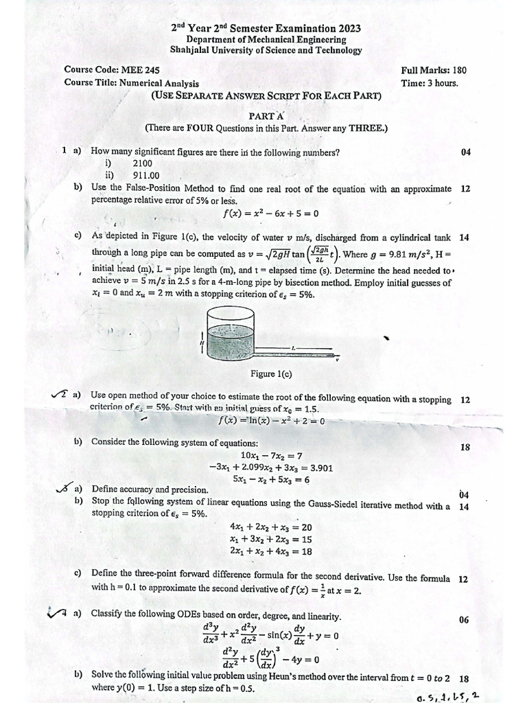 2-2 Semester Final Questions - 21 Batch | PDF