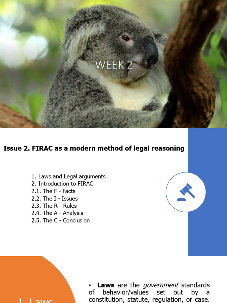Understanding FIRAC in Legal Reasoning | PDF | Judgment (Law) | Precedent