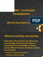 Effective Teaching & Learning