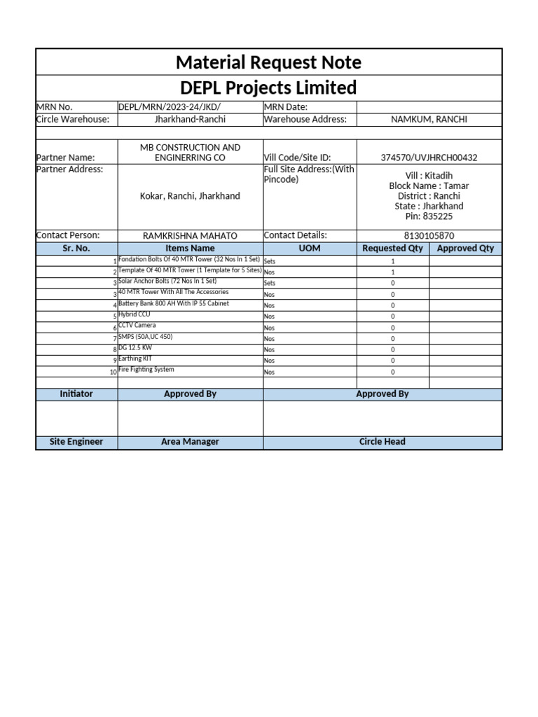 MRN For Bolt and Template Kitadih, Tamar | PDF