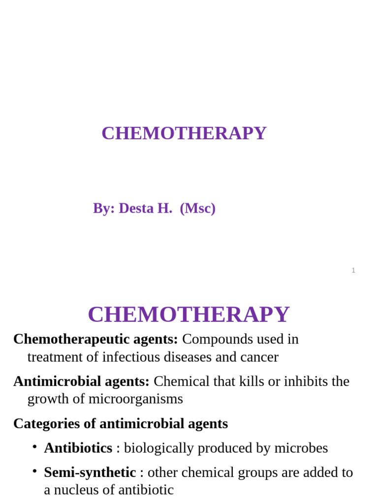 Overview of Chemotherapy Agents | PDF | Penicillin | Beta Lactamase