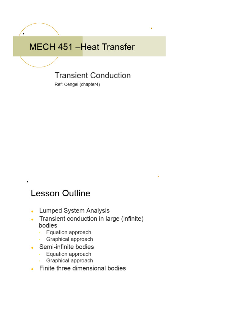 Heisler Chart for Transient Conduction | PDF | Thermal Conduction ...