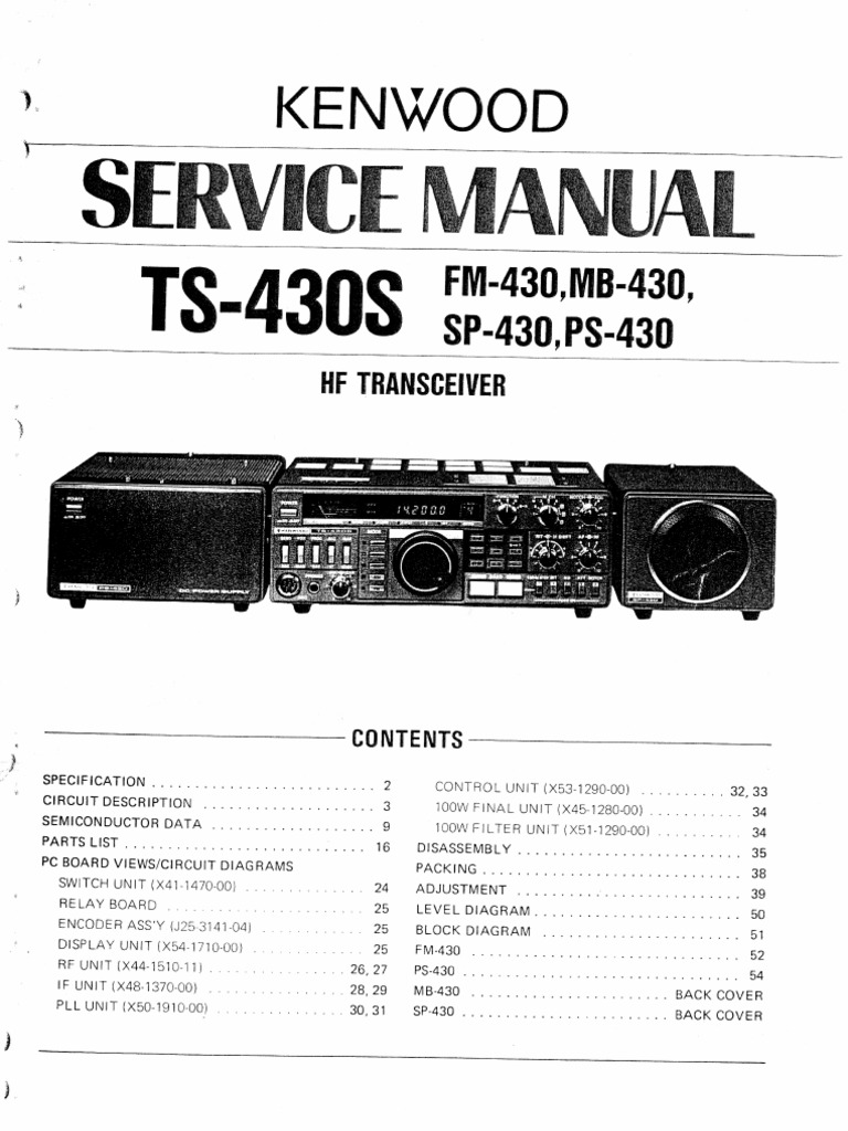 Ts 430s Service Manual | PDF | Language Arts & Discipline