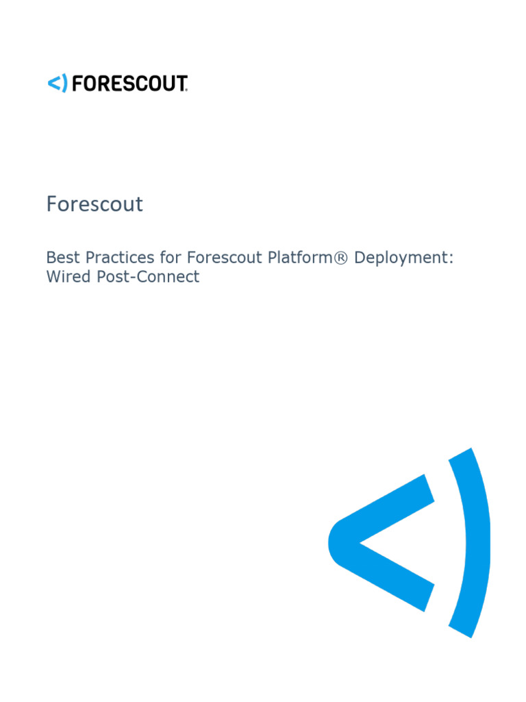 Best Practices for Forescout Deployment | PDF | Computer Network ...