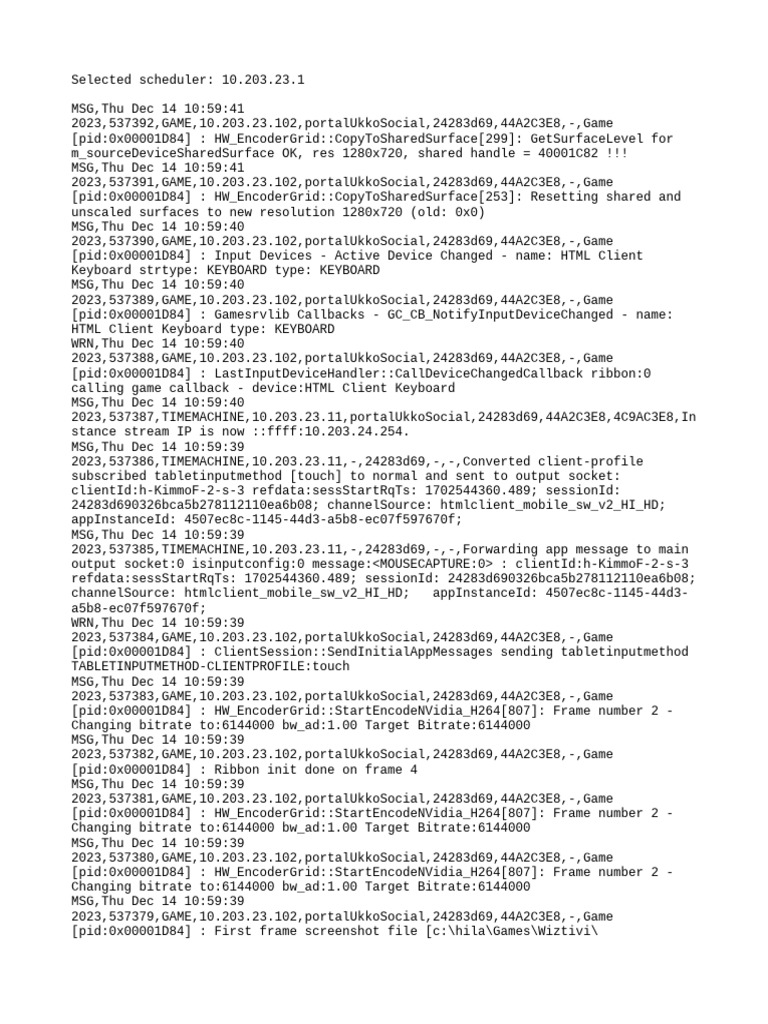Game Streaming Session Log Analysis | PDF | Computing | Computer ...